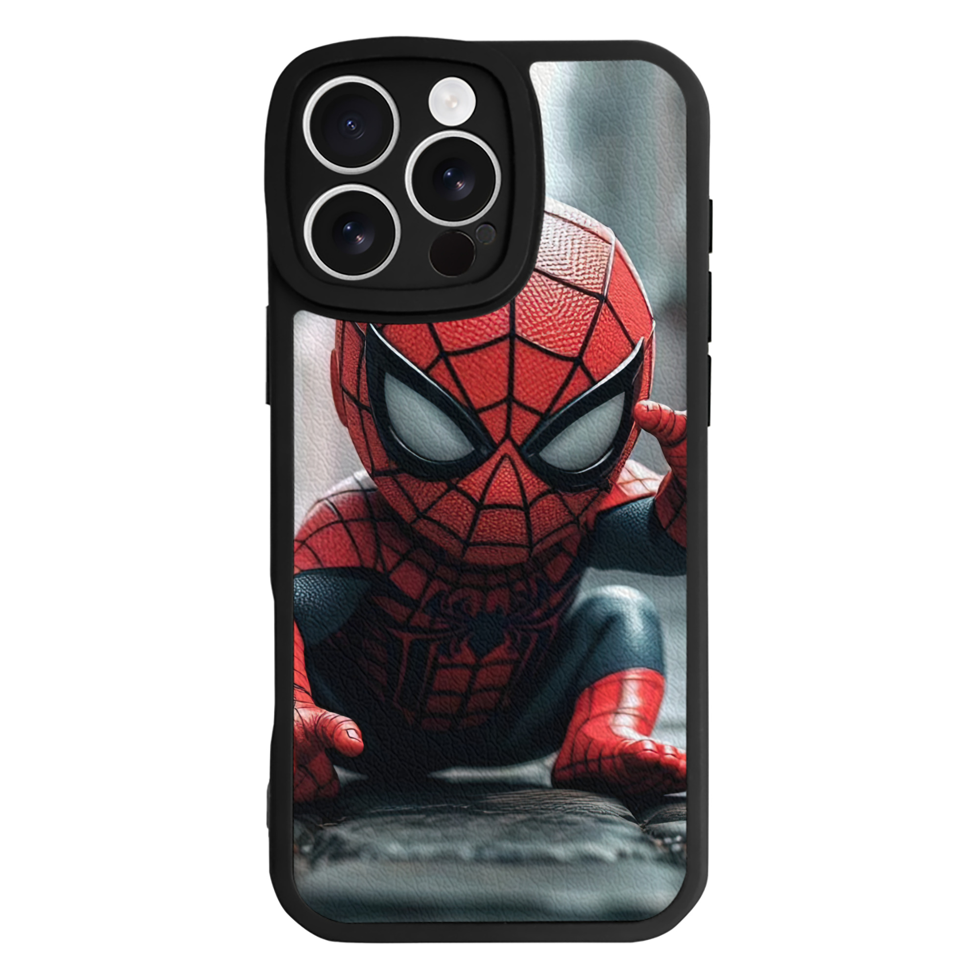 Spider Man スパイダーマン 【iPhone 16シリーズ対応】シリコンスマホケース（レザー調） 材質：シリコン